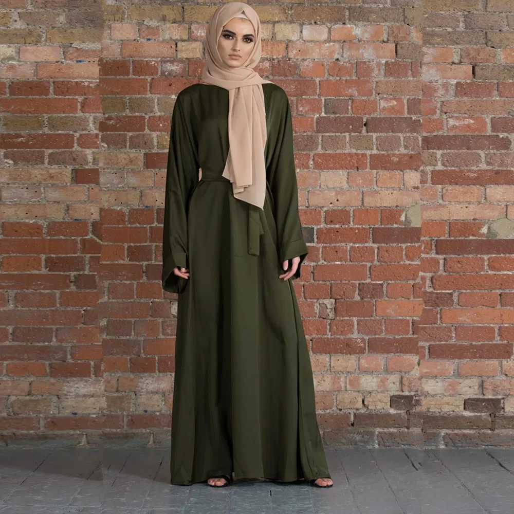 Plain Closed Abaya Dress Dubai Turkey Muslim Long Hijab Robe Ramadan Abayas for Women Eid Islamic Clothes Kaftan Femme Musulmane