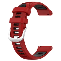 Versatile 18mm Silicone Watch Band in Vibrant Colors - 18mm (12 red black)