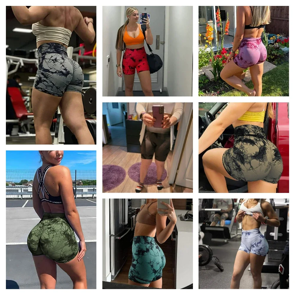 Tie-Dye Yoga Push Up Shorts 2