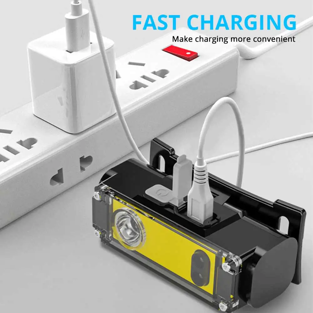 Powerful LED Headlamp with Motion Sensor Fishing Lantern USB Rechargeable 18650 Flashlight Waterproof Torch Headlight - Image 3