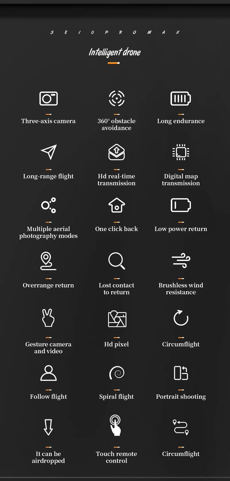 Description Picture 3 of itemKF104 Max GPS Drone 4k Profesional 6KM 3-Axis Gimbal 360° Laser Obstacle Avoidance RC Quadcopter Brushless Motor FPV Dron