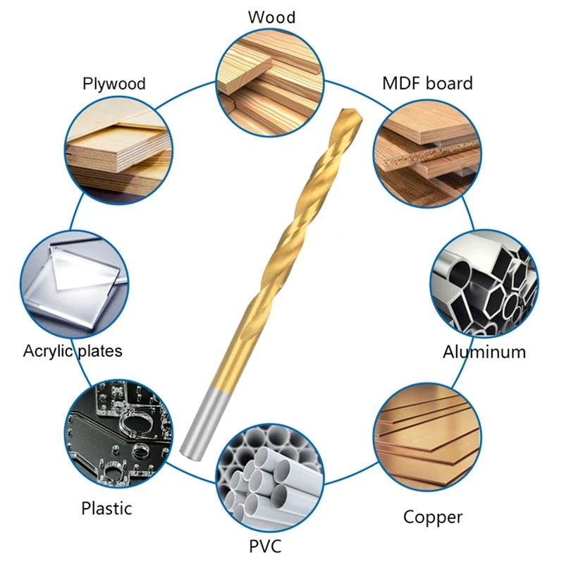 Drill Bit Set 13PCS Metric 3/16 to 1/2 Inch For Glass Metal Tile Concrete Masonry Professional Electric Drilling