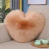 Heart Shaped Sofa Cushion Soft Plush Pillow Cushion Decorative Thick Shaggy Fluffy Sofa Pillow Doll Home Decor