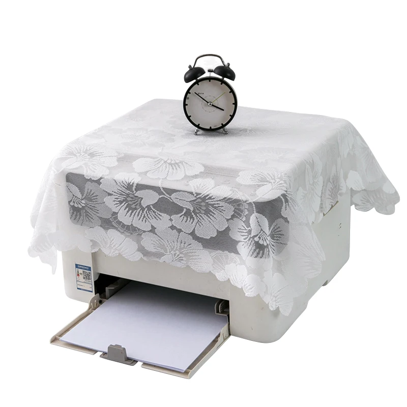 European Style Dust Covers White Color Flower Microwave Oven Covers Tablecloth Household Dust Protector Table Lamp Cover