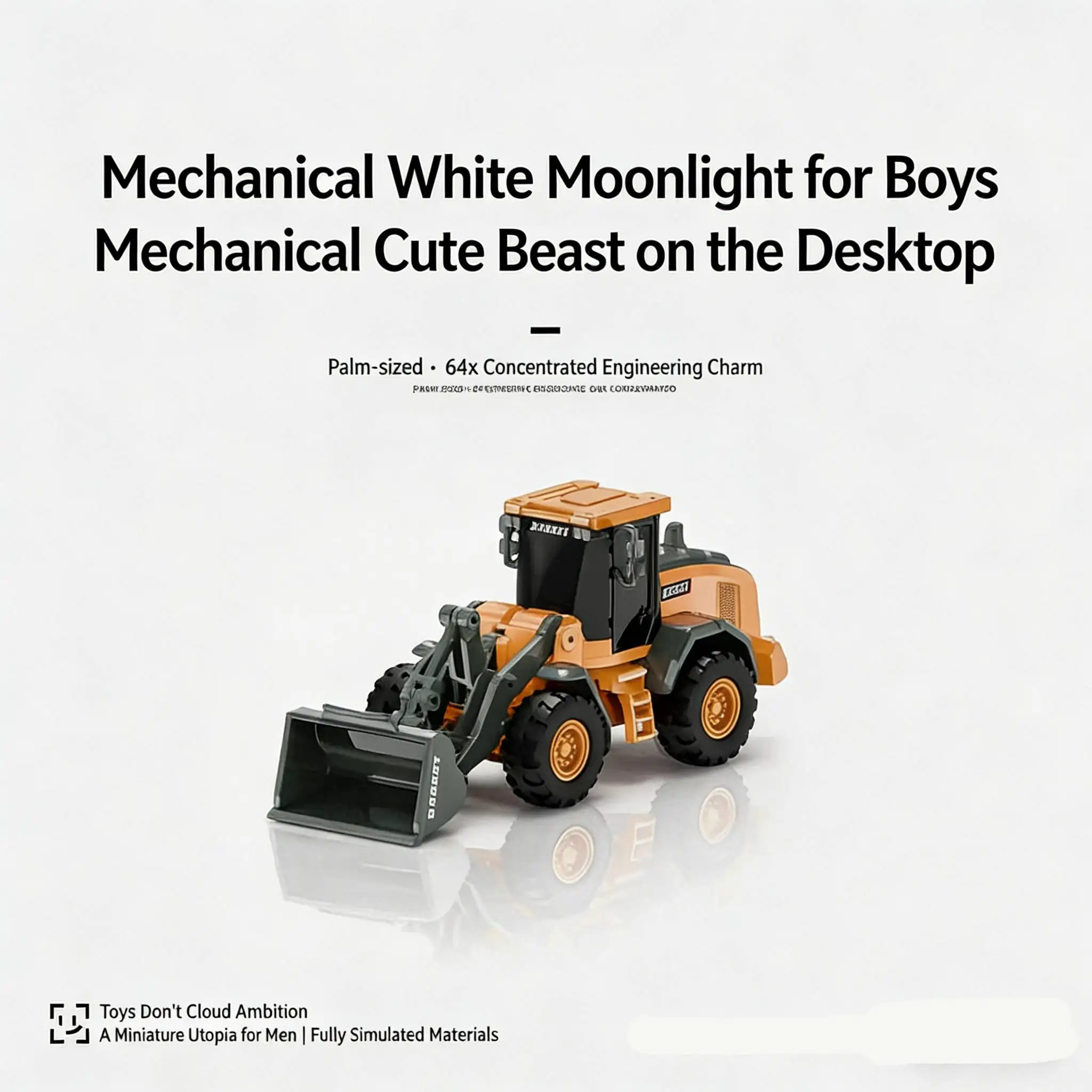 Mini Bulldozer RC 1/64 - Véhicule de Construction Télécommandé