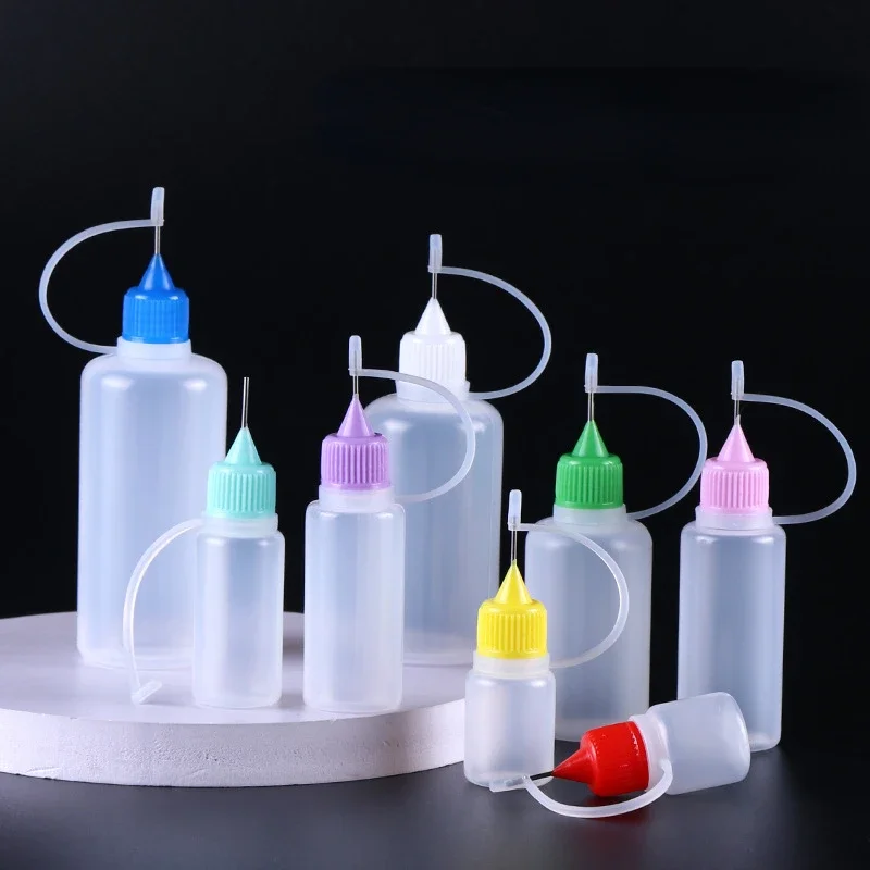 Wholesale3-120ml Sub-bottling Translucent Pigment Essential Oil Squeeze Oil-injecting Tattoo Pigment Sub-bottling Needle Bottle 50pcs soft microblading tattoo ink cup cap pigment silicone holder container for needle tattoo accessory supply