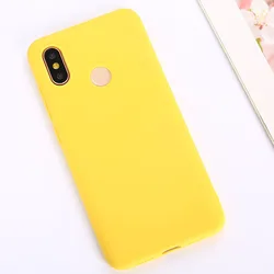 Matte Finish TPU Silicone Protective Case - Durable & Stylish Phone Cover for Redmi 5 Plus (Yellow)