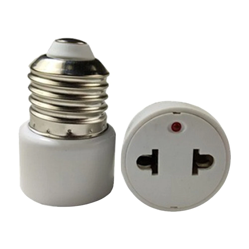 Plug Connector E26/E27 Lamp Holder Converter Flame Retardant EU/US Polarized Light Bulb Socket Adapter Fit for 2/3 Prong Convert
