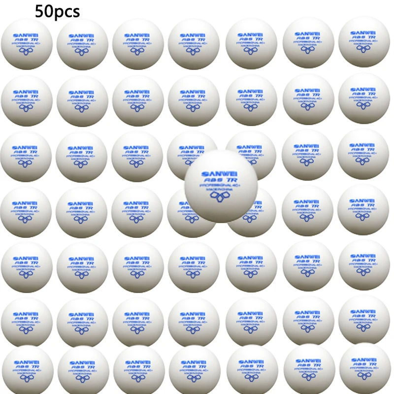 50/100pcs/pack SANWEI TR 3 Stars Professional Table Tennis Balls White 40+ ABS Plastic Material Club Training Ping Pong Ball