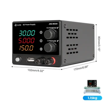 แหล่งจ่ายไฟฟ้ากระแสตรงแบบปรับได้ EJIKE สำหรับงานซ่อมโทรศัพท์ขนาดเล็ก 30V5A จอแสดงผลสี่หลัก ตัวควบคุมแรงดันไฟฟ้า แหล่งจ่ายไฟฟ้าสำหรับห้องปฏิบัติการ 1