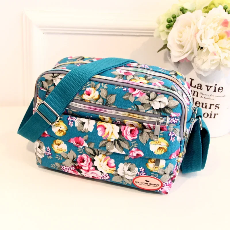 Women's Canvas Bags Shoulder Diagonal Small Square Handbag Multifunctional Large Capacity Nylon Crossbody Bag crossbody bag women shoulder bag