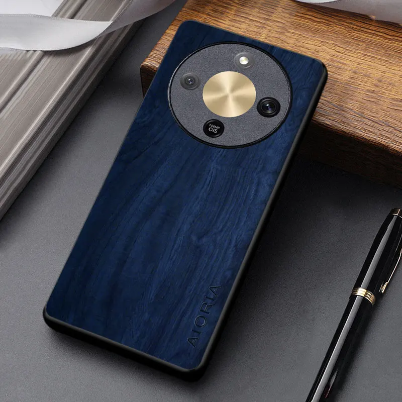 Fashionable Wooden Pattern PU Leather Case Cover
