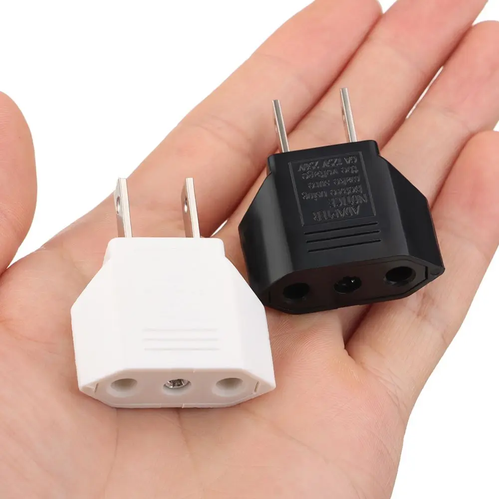 Universal Travel Power Adapter, American to European Plug Converter, 2-Pin Outlet Adapter