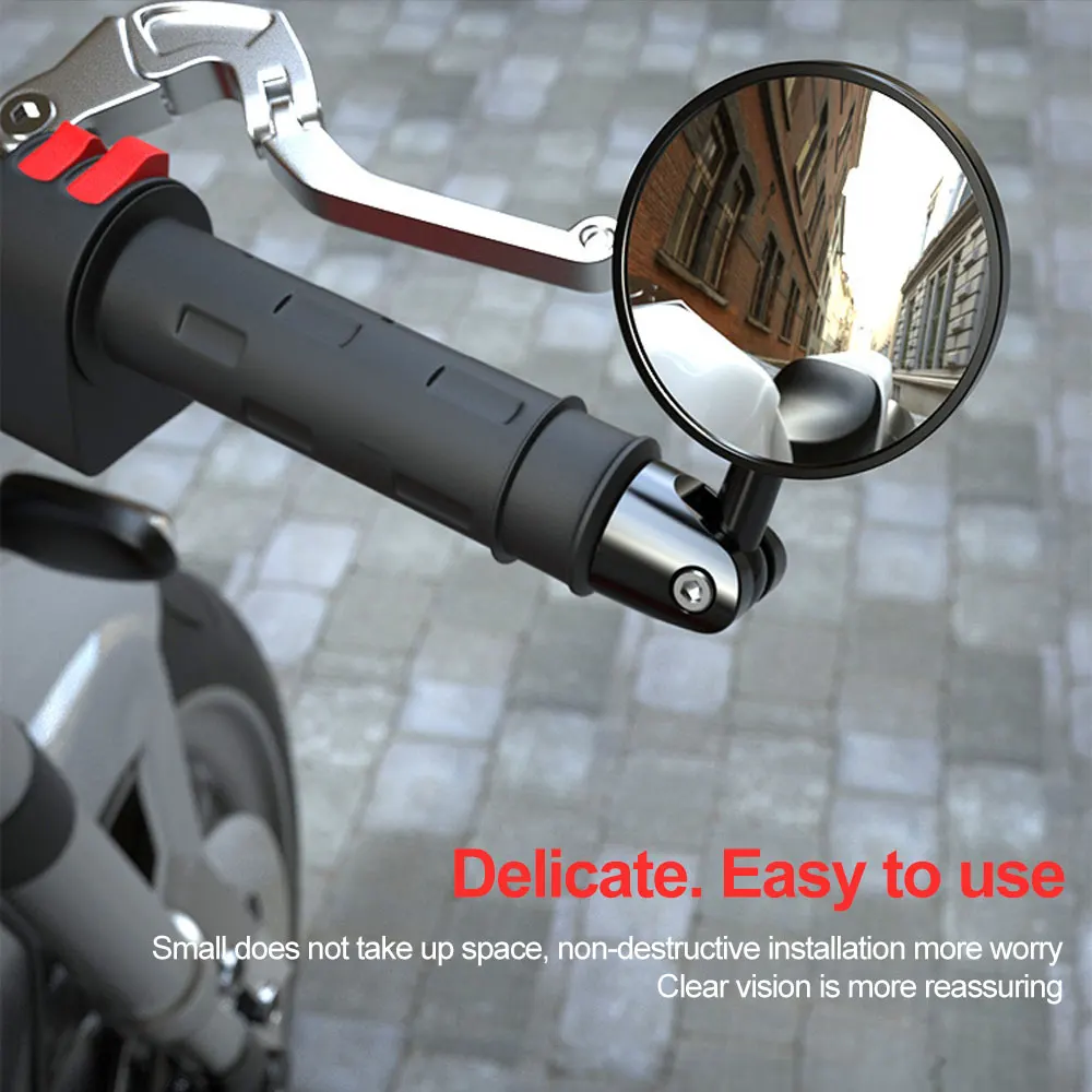 1Pair of Motorcycle Rear View Handlebars End Mirror Motorcycle