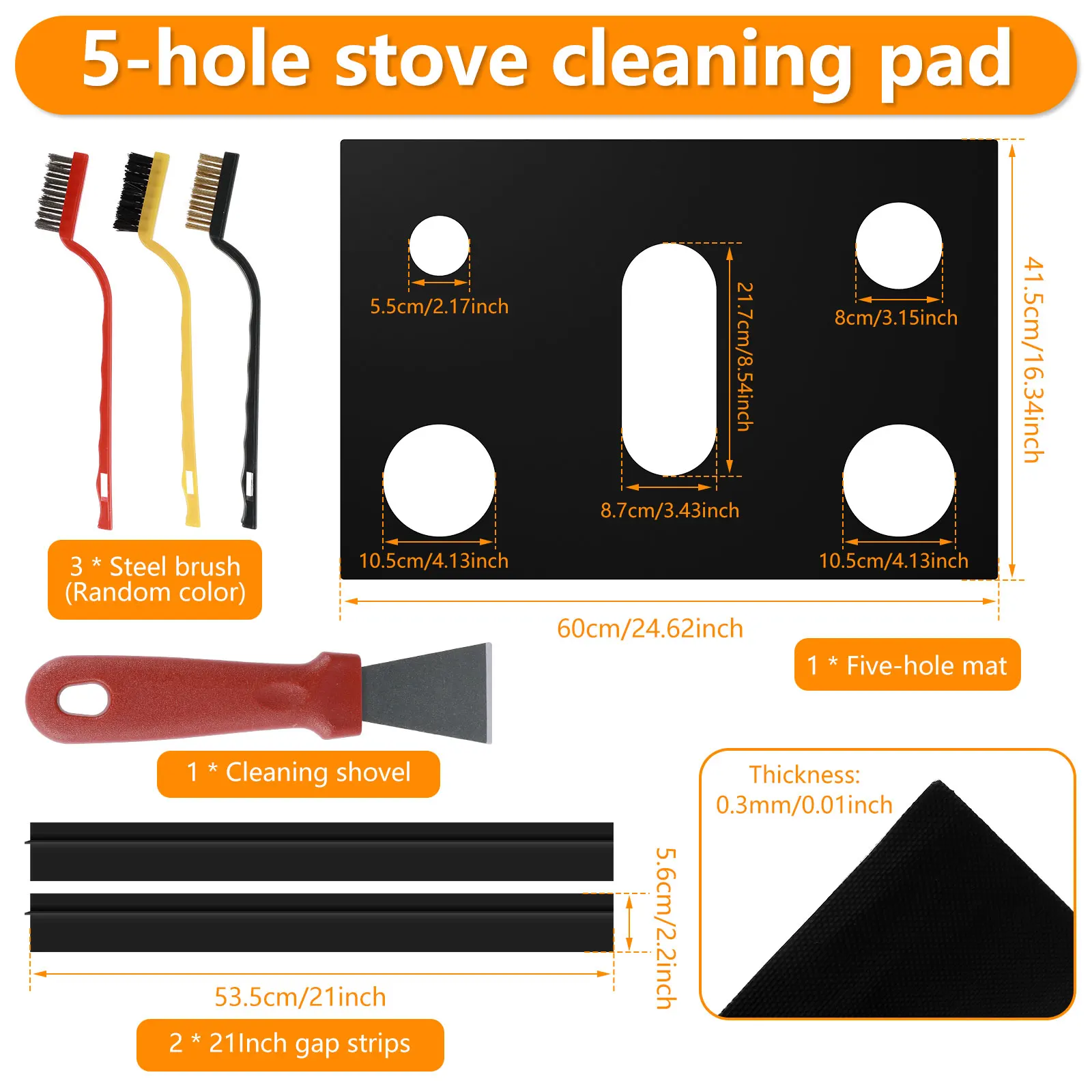 Stove Protector Cover Washable Stove Burner Covers Durable Cleaning Pad Set Silicone Stove Counter Gap Cover for Kitchen Cooking