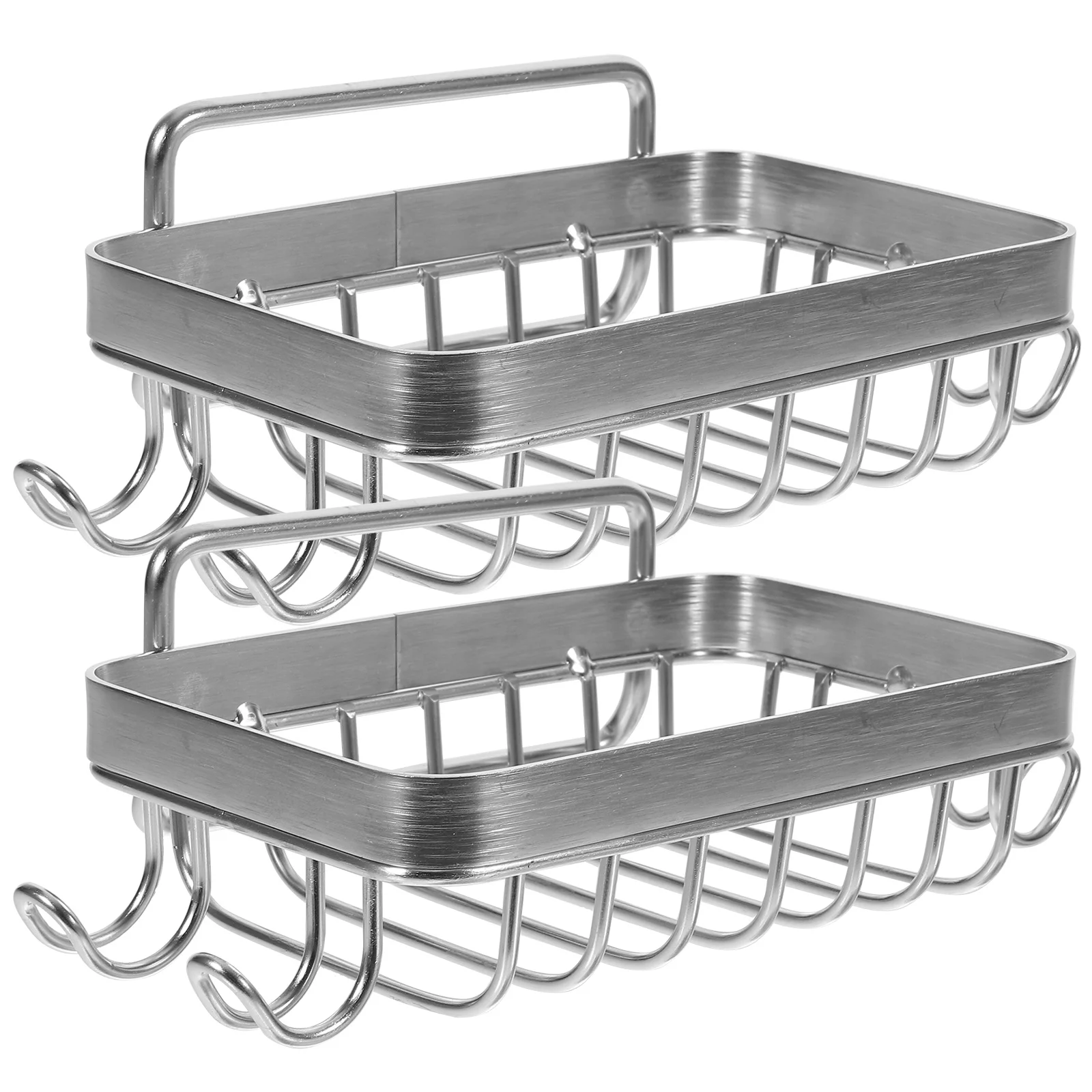 

HOMEMAXS 2pcs Soap Holder 304 Stainless Steel Bar Soap Holder Sponge Tray with Traceless Adhesive Tape for Bathroom and Kitchen