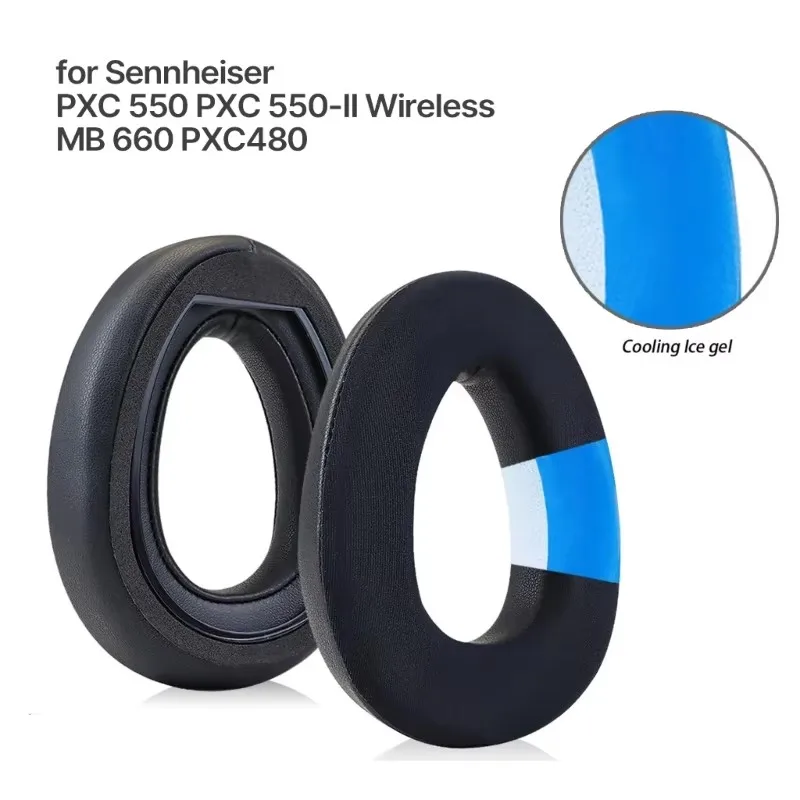 Cooling Gel Ear Pads Cover Suitable For Sennheiser PXC550 PXC480 MB660 Headphones Ear Covers Earmuffs ear pillows Earpads
