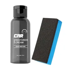 

30mL Car Interior Plastic Leather Care Restorer Cream Washable Quick Restore Refurbishment Paste With Sponge Auto Accessories