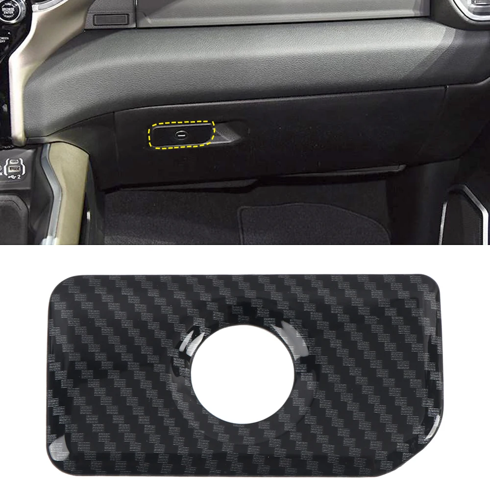 

for Ram 1500 2019-2023, Ram TRX 2021-2023 Glove Box Handle Overlay Carbon Fiber ABS Plastic 1pcs