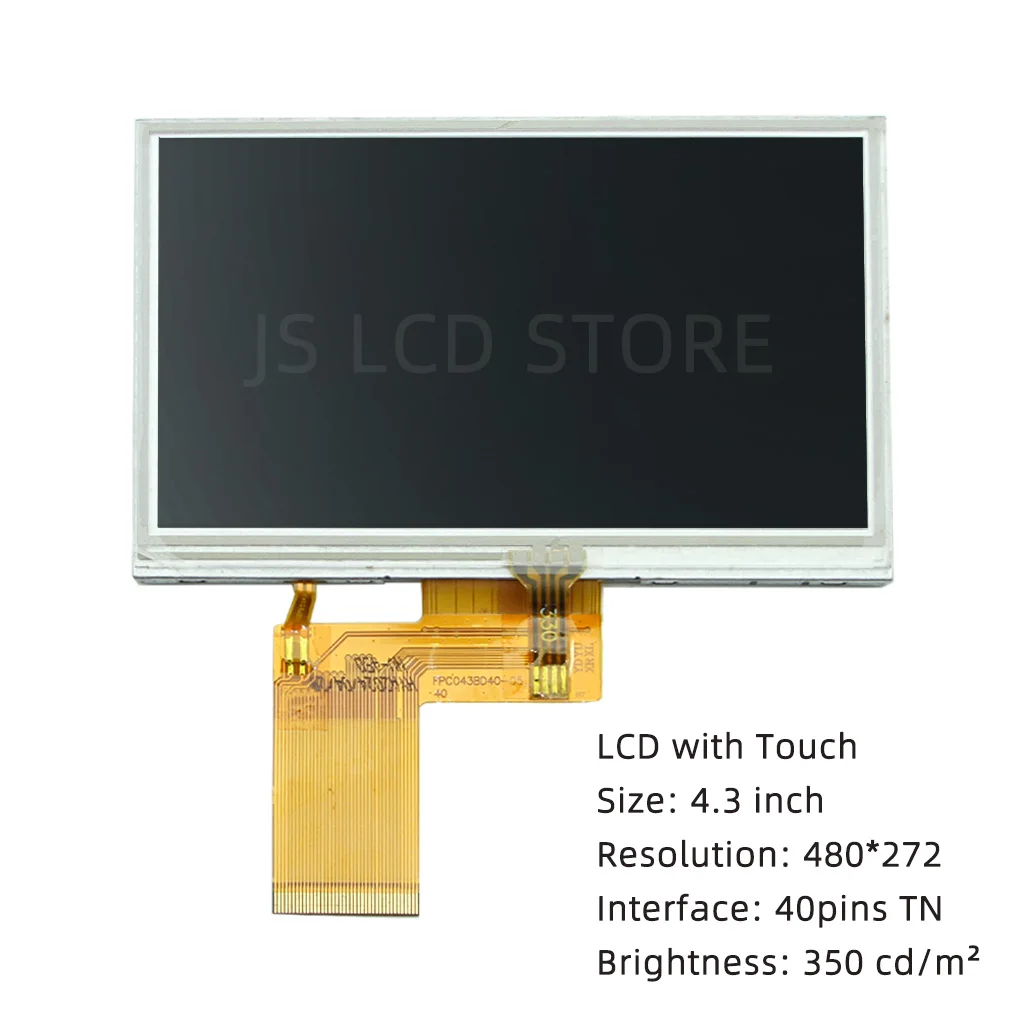 Brand New 4.3 inch LCD Display with Touch 480*272 40pins TN