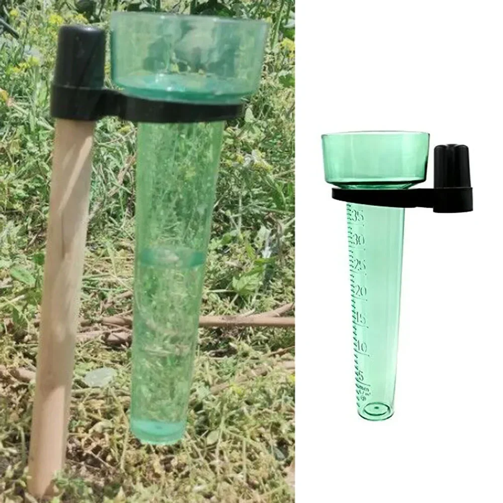 1pcs Rain Meter Rain Gauge Convenient Easy To Carry Garden Outdoor Meter Light Green Light Weight
