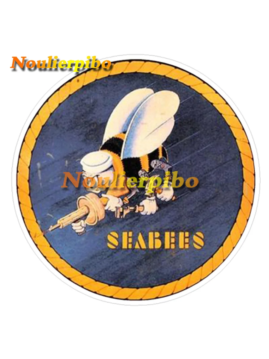 

Personalized Car Sticker US Navy Seabee (m38) Navy Vinyl Waterproof Decal Car Truck Window Bumper Laptop Trolley Case Decal
