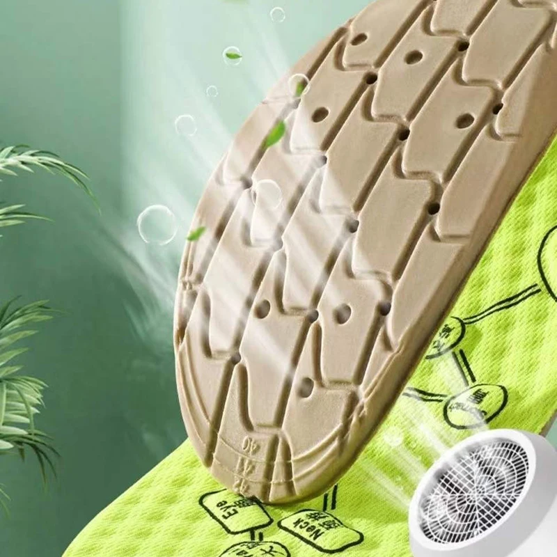 Sole Massage Insole Unisex Soft Breathable Sports Cushion Inserts Wormwood Sweat-absorbing Deodorant Massage Shoe Pads shoe insoles