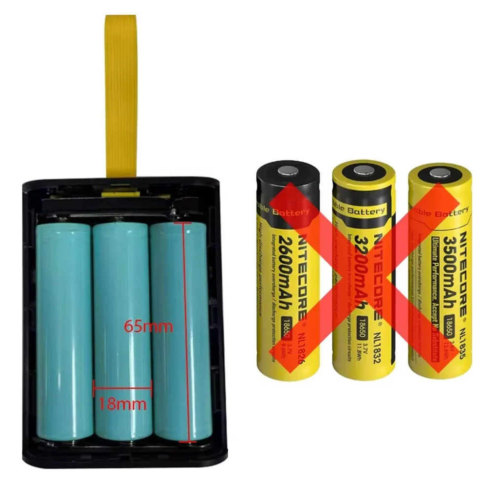 5V 2A 듀얼 USB 출력 배터리 충전기 케이스 DIY 보조배터리 박스 고속 충전 18650 배터리 충전 보관함 야간 조명 포함