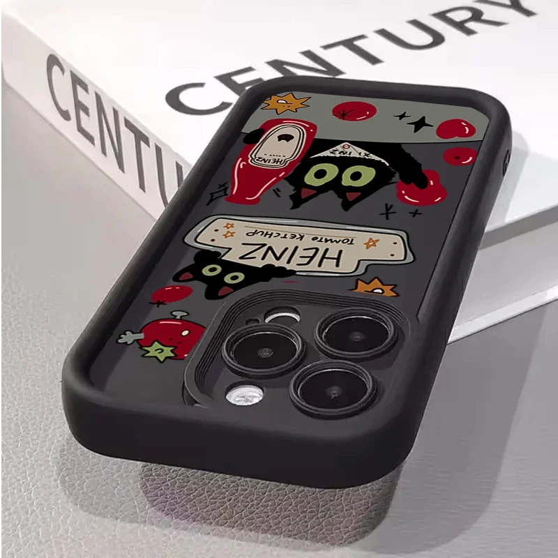 Luxury Black Cat Matte TPU Cool Cover - Cartoon Design Case