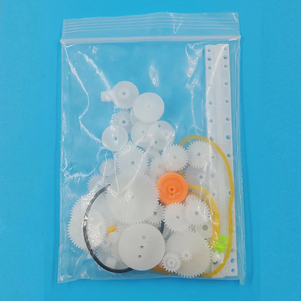 Mixed 75pcs Gear Bag Kinds of Plastic Gear Bag Technology Making DIY Model Toy Car Model Boat Robot Assembly Accessories