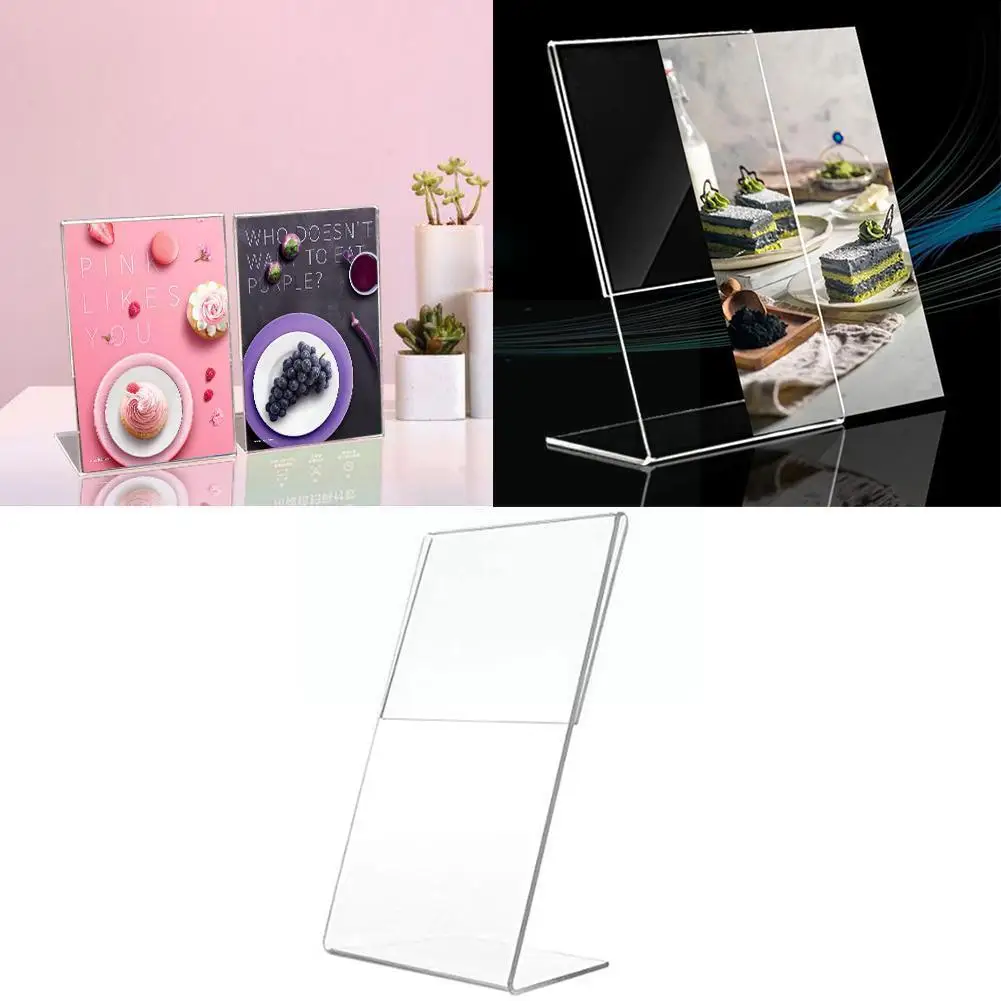 5pcs Acrylic Transparent Card Holder Stand Desk Sign 1.3mm A6 Display Label Holders Price Frame Paper Hold H8q1 |
