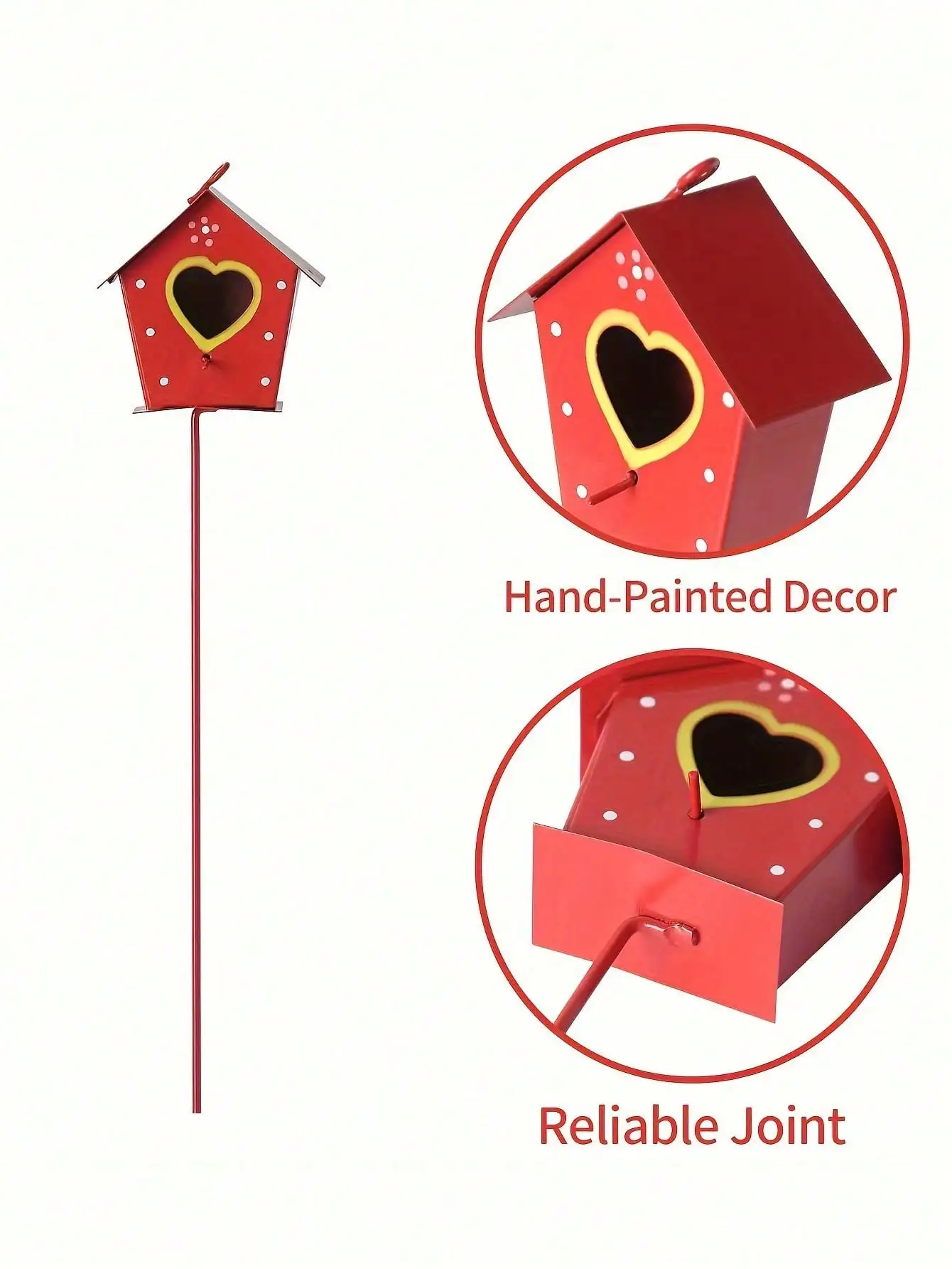 1pc-Bird House Metal Garden Pillar Random Metal Spring Garden Decoration Pile Flower Pot Patio Decoration Yard garden art decor
