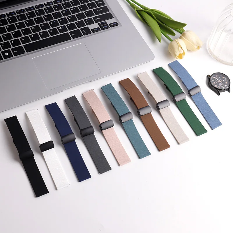 Magnetic Silicone Strap for Smartwatch - 20mm/22mm, Versatile Fit Bracelet