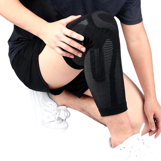 Sports Leg Compression Sleeve Long Knee Pads Protector Non-slip Knee Brace Support for Joint Pain Relief and Injury Recovery 5
