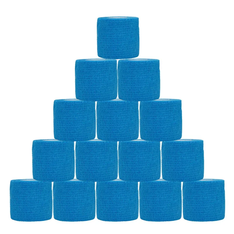 Sports Self Adhesive Elastic Bandages 3/6/20PCS Blue Wrap Tape Elastoplast For Knee Pads Finger Ankle Palm Aid Kit Pet Tool self adhesive bandage sports tape elastic bandage self adhesive tape