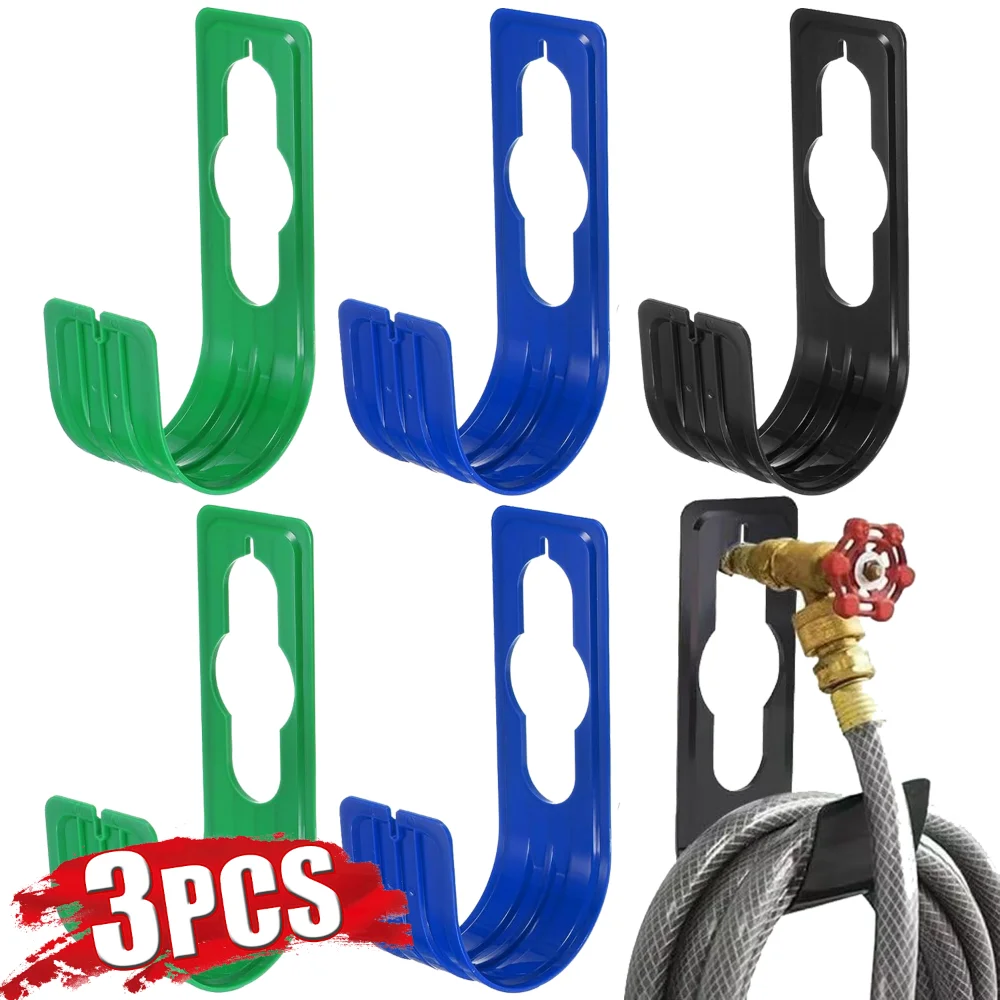 1–3 Stück Gartenschlauch-Aufhänger, Gartenschlauch-Organizer, Wandhalterung, Kunststoff-Haken, Wasserschlauch-Halter zum Befestigen an Gartenhahn