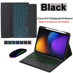 Multi-Angle Keyboard Tablet Case with Slim Design for 11 to 11.2 Inch Tablets (Black Backlit 4)