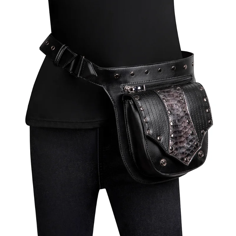 

Chikage Niche Design Steampunk Women's Shoulder Bag Euramerican Y2K Style Phone Bag Creative Satchel Tactical Men's Fanny Pack