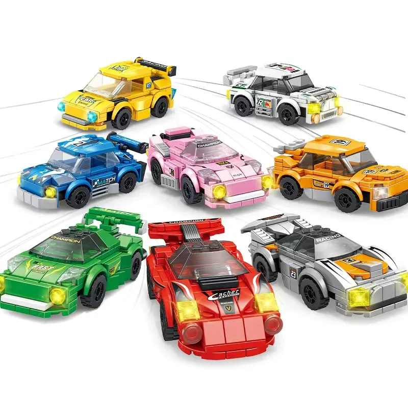 DIY assembly Speed Racing Sports Vehiclea Technique Car Supercar Building Blocks Set Kit Bricks Classic Model Toys For Kids