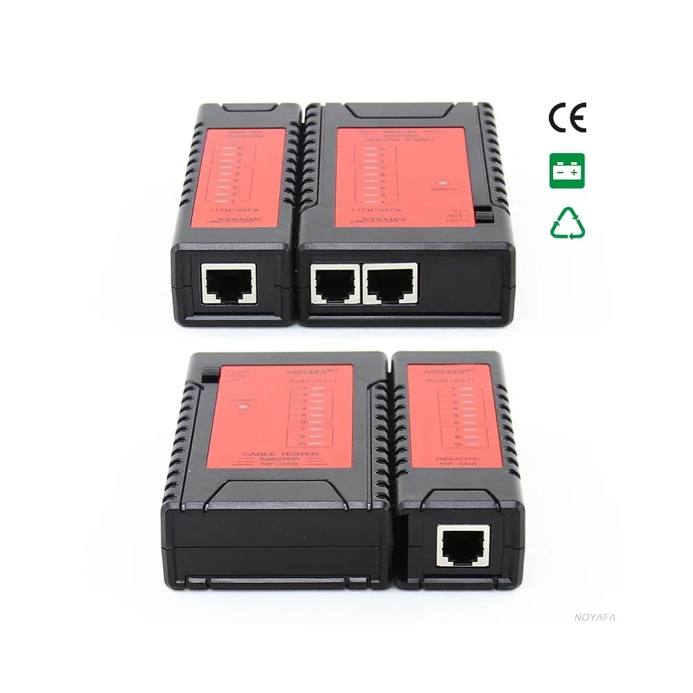 [ NEW] NF-468 Ethernet Cable Tester RJ45 CAT5E CAT6 LAN Cable Tester Network Test Tools For UTP/STP Line RJ11 RJ12 Wire Chec