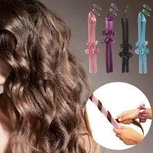 

Hair Roller Stretchy Labor-Saving Comfortable Curling Rod Headband Lazy Silk Ribbon for Female