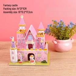 Enchanting Castle 3D Puzzle for Kids - Handmade DIY Educational Toy (Fantasy Castle)
