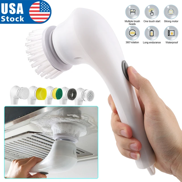 Electric Cleaning Brush Waterproof Cleaner Rotating Scrubber Cleaning Brush  Bathroom Cleaning Tools Set - AliExpress