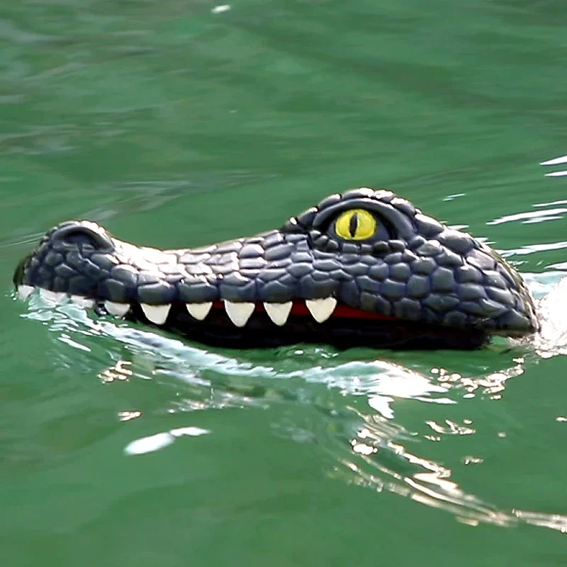 RC Crocodile Head Boat Remote Control High Speed Boat Kids Toys Boys Joke Alligator Decoy Pool Water River Game Spoof Party Gift 4