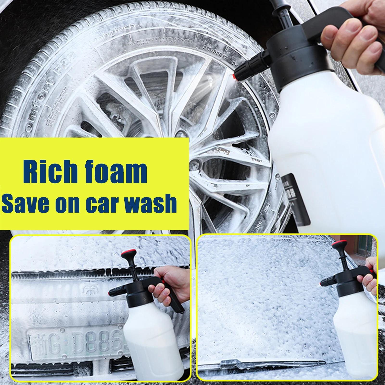 2.5/2.0l Foam Sprayer Car Wash Hand-held Foam Watering Can Air Pressure  Sprayer Plastic Foam Water Bottle Car Cleaning Tools - Water Gun & Snow  Foam Lance - AliExpress