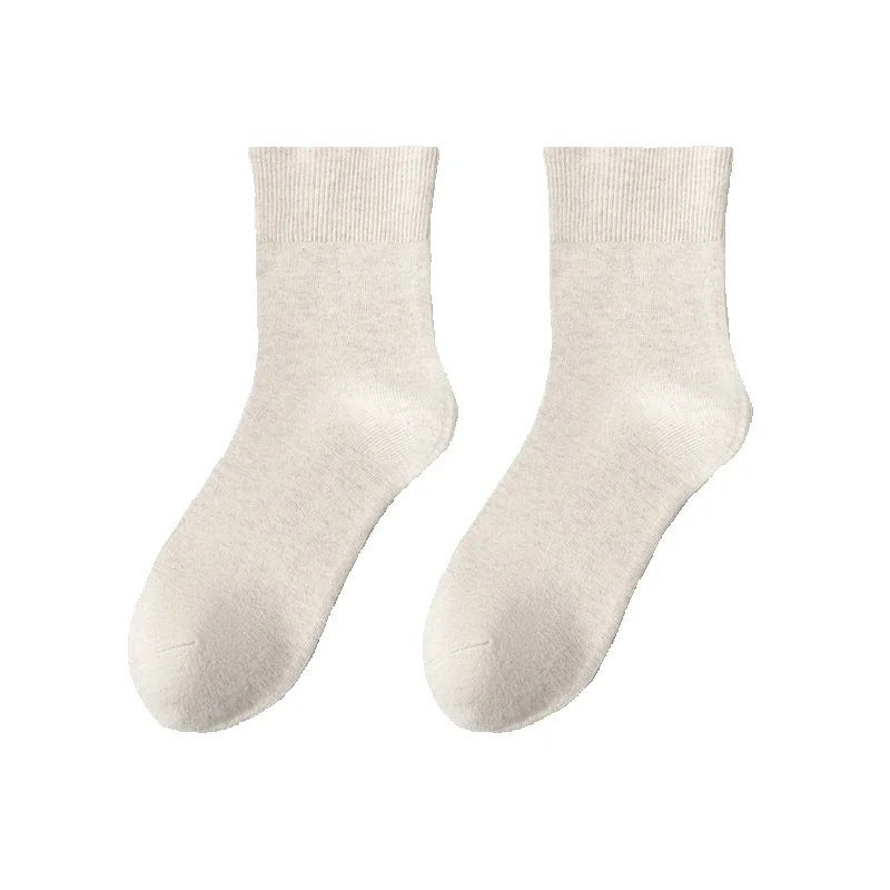 Pure Cotton Crew Socks For Elderly Men Sweat-absorbent Design_voghion.com