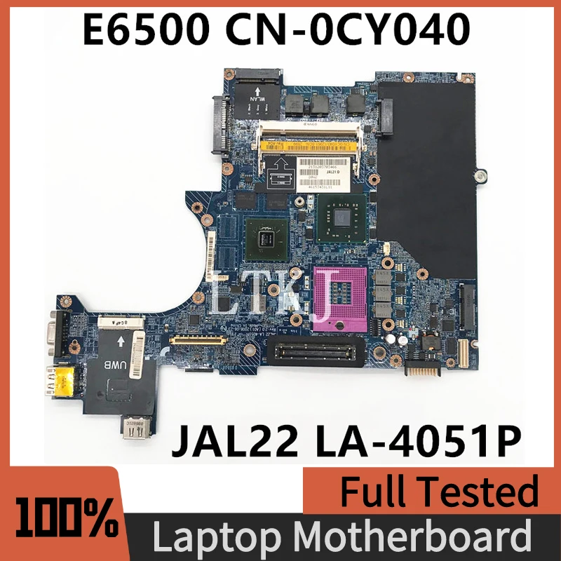 

CN-0CY040 0CY040 CY040 Mainboard For DELL Latitude E6500 Laptop Motherboard JAL22 LA-4051P G98-740-U2 GPU DDR2 100% Full Tested