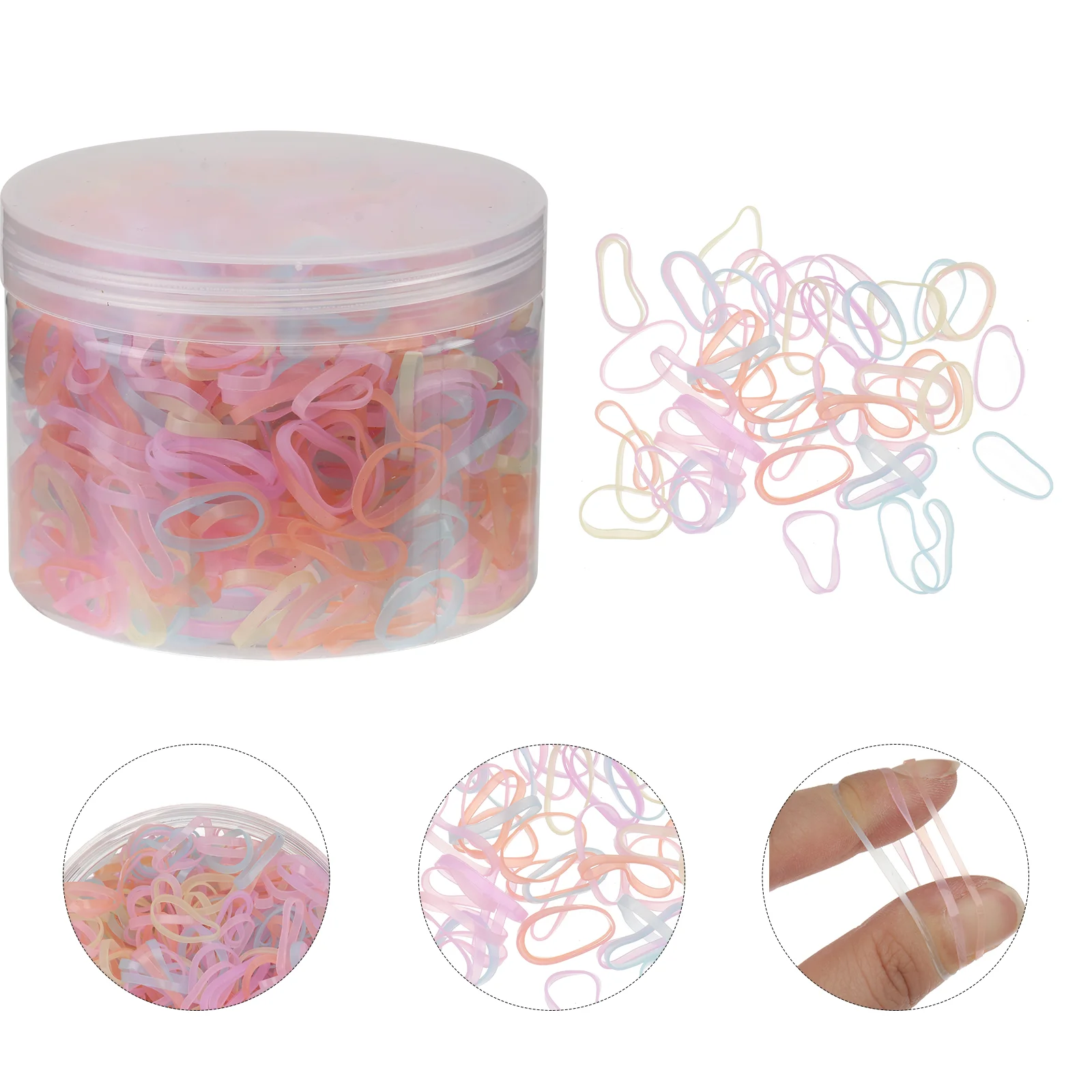 

Rubber Bands- Colorful Elastic Hair Bands, Rubber Hair Bands Kids Elastics, Durable Cat Hair Ties Headress for Decor ( Colorful