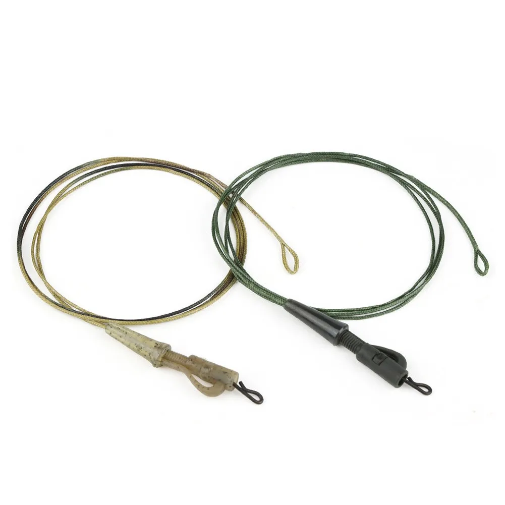 3pcs/Pack Braided Lead Core Carp Leader Line Durable Ring Swivel For
