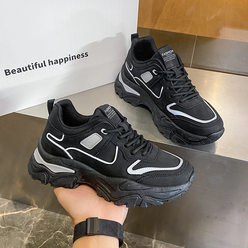 

2024 Spring Sneakers for Women Platform Casual Comfortable Trainers wear-resistant Women Vulcanize Shoes Zapatillas De Mujer